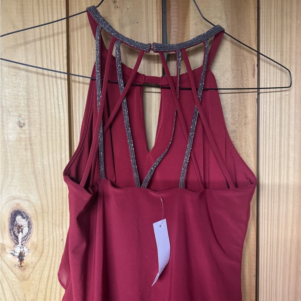 White House Black Market Red Layered Blouse - Picture 6 of 6